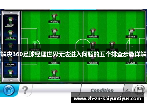 解决360足球经理世界无法进入问题的五个排查步骤详解